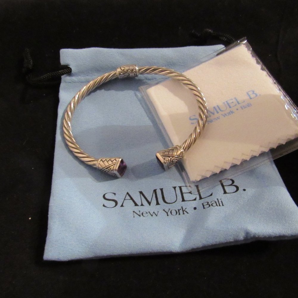 Samuel B. Sterling Silver Bracelet with Amethysts